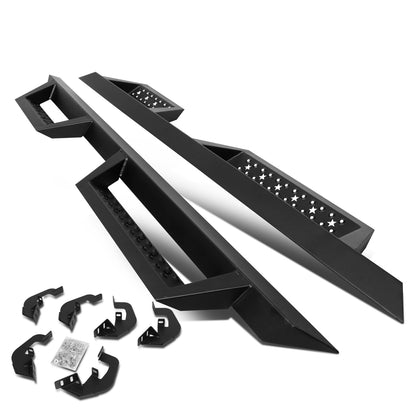 ESTRIBOS DROP DOWN - 07-18 CHEVY SILVERADO 1500, GMC SIERRA 1500 / 07-19 CHEVY SILVERADO 2500HD, 3500HD, GMC SIERRA 2500HD, 3500HD - EXTENDED CAB - BLACK