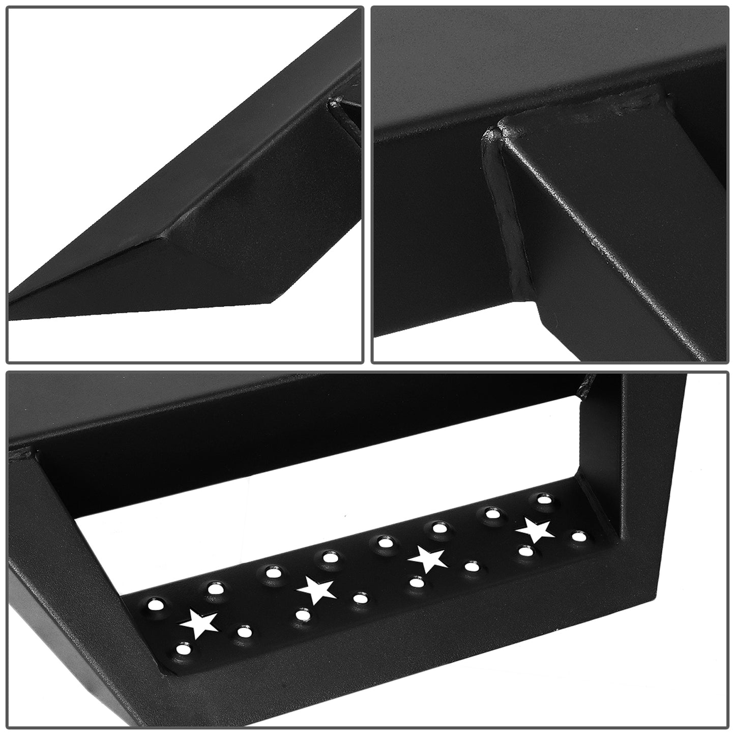 ESTRIBOS DROP DOWN - 07-18 CHEVY SILVERADO 1500, GMC SIERRA 1500 / 07-19 CHEVY SILVERADO 2500HD, 3500HD, GMC SIERRA 2500HD, 3500HD - EXTENDED CAB - BLACK