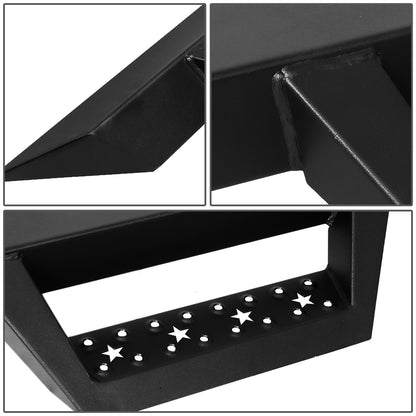 ESTRIBOS DROP DOWN - 07-18 CHEVY SILVERADO 1500, GMC SIERRA 1500 / 07-19 CHEVY SILVERADO 2500HD, 3500HD, GMC SIERRA 2500HD, 3500HD - EXTENDED CAB - BLACK