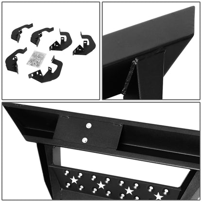 ESTRIBOS DROP DOWN - 07-18 CHEVY SILVERADO 1500, GMC SIERRA 1500 / 07-19 CHEVY SILVERADO 2500HD, 3500HD, GMC SIERRA 2500HD, 3500HD - EXTENDED CAB - BLACK