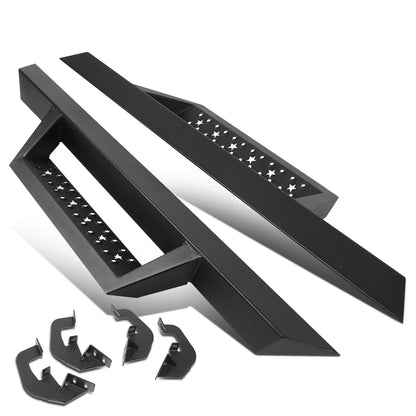 ESTRIBOS DROP DOWN - 07-18 CHEVY SILVERADO 1500, GMC SIERRA 1500 / 07-19 CHEVY SILVERADO 2500HD, 3500HD, GMC SIERRA 2500HD, 3500HD - REGULAR CAB - BLACK