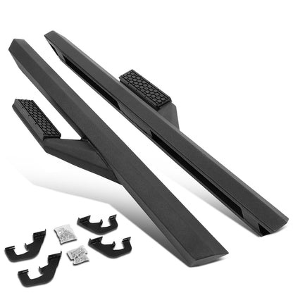 ESTRIBOS 3" - SIDE ARM STYLE - ALUMINUM - 07-18 CHEVY SILVERADO 1500, GMC SIERRA 1500 / 07-19 CHEVY SILVERADO 2500HD, SILVERADO 3500HD, GMC SIERRA 2500HD, SIERRA 3500HD - REGULAR CAB - BLACK