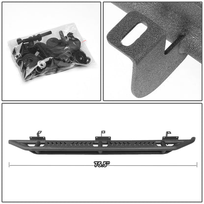 ESTRIBOS 6.75" - STEEL GIRDER STYLE - 18-20 JEEP WRANGLER JL UNLIMITED 4DR - BLACK