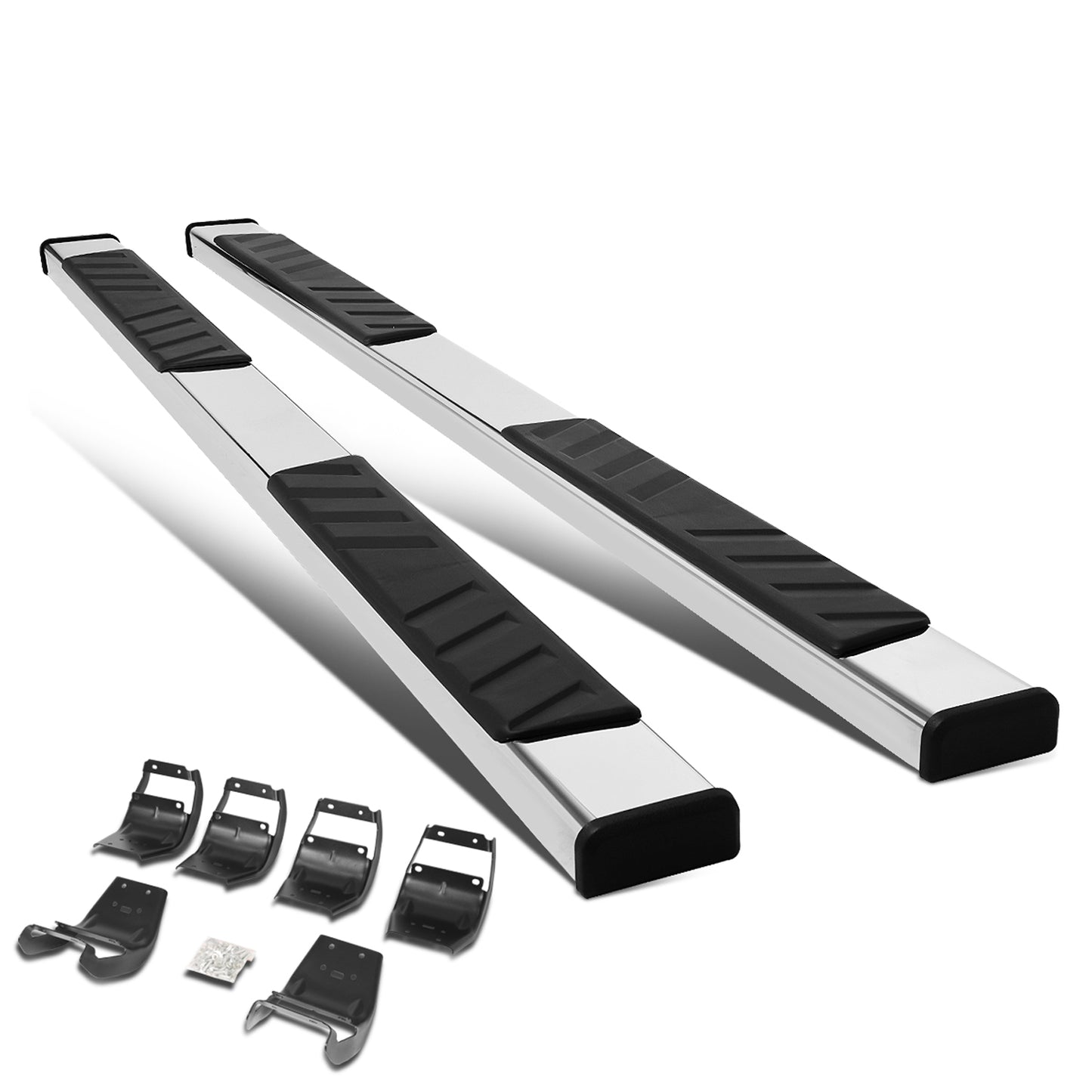 ESTRIBOS 5" - 15-20 FORD F-150 / 17-20 FORD F-250, F-350 - CREW CAB - CHROME / BLACK