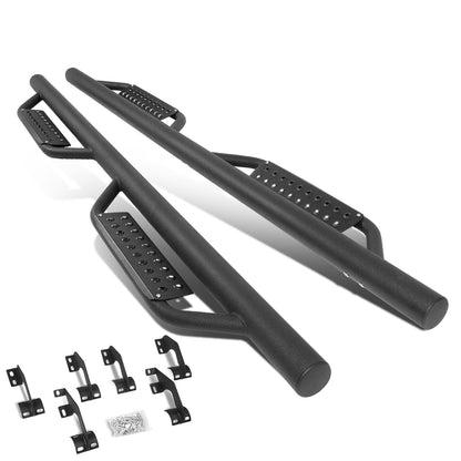 ESTRIBOS 4.5" - ROUND DROP STEP - 05-21 TOYOTA TACOMA - DOUBLE CAB - BLACK