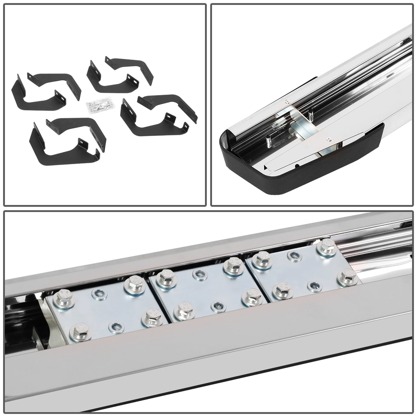 ESTRIBOS 6" - 05-21 TOYOTA TACOMA -DOUBLE CAB - CHROME / BLACK