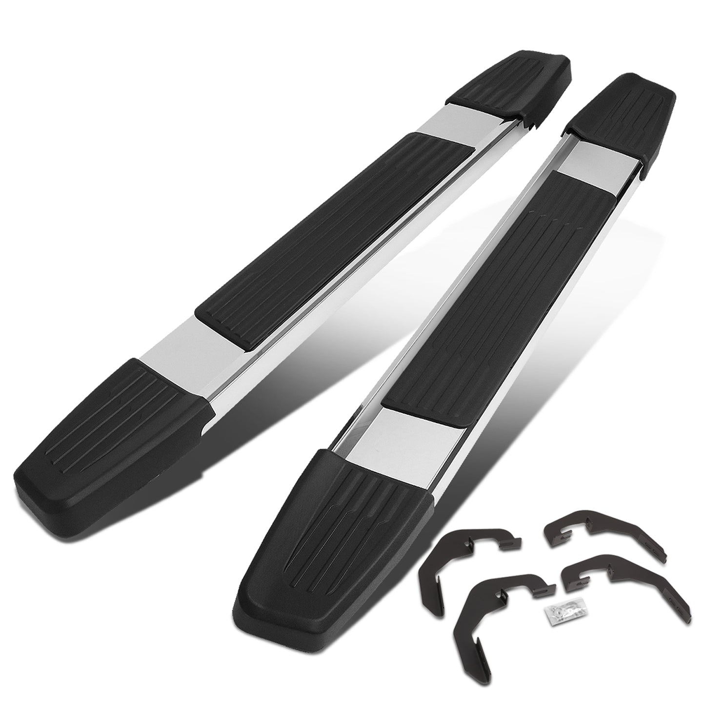 ESTRIBOS 5.25" - 07-18 CHEVY SILVERADO 1500, GMC SIERRA 1500 / 07-19 CHEVY SILVERADO 2500HD, SILVERADO 3500HD, GMC SIERRA 2500HD, SIERRA 3500HD - STANDARD CAB - CHROME / BLACK