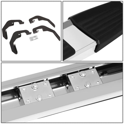 ESTRIBOS 5.25" - 07-18 CHEVY SILVERADO 1500, GMC SIERRA 1500 / 07-19 CHEVY SILVERADO 2500HD, SILVERADO 3500HD, GMC SIERRA 2500HD, SIERRA 3500HD - STANDARD CAB - CHROME / BLACK