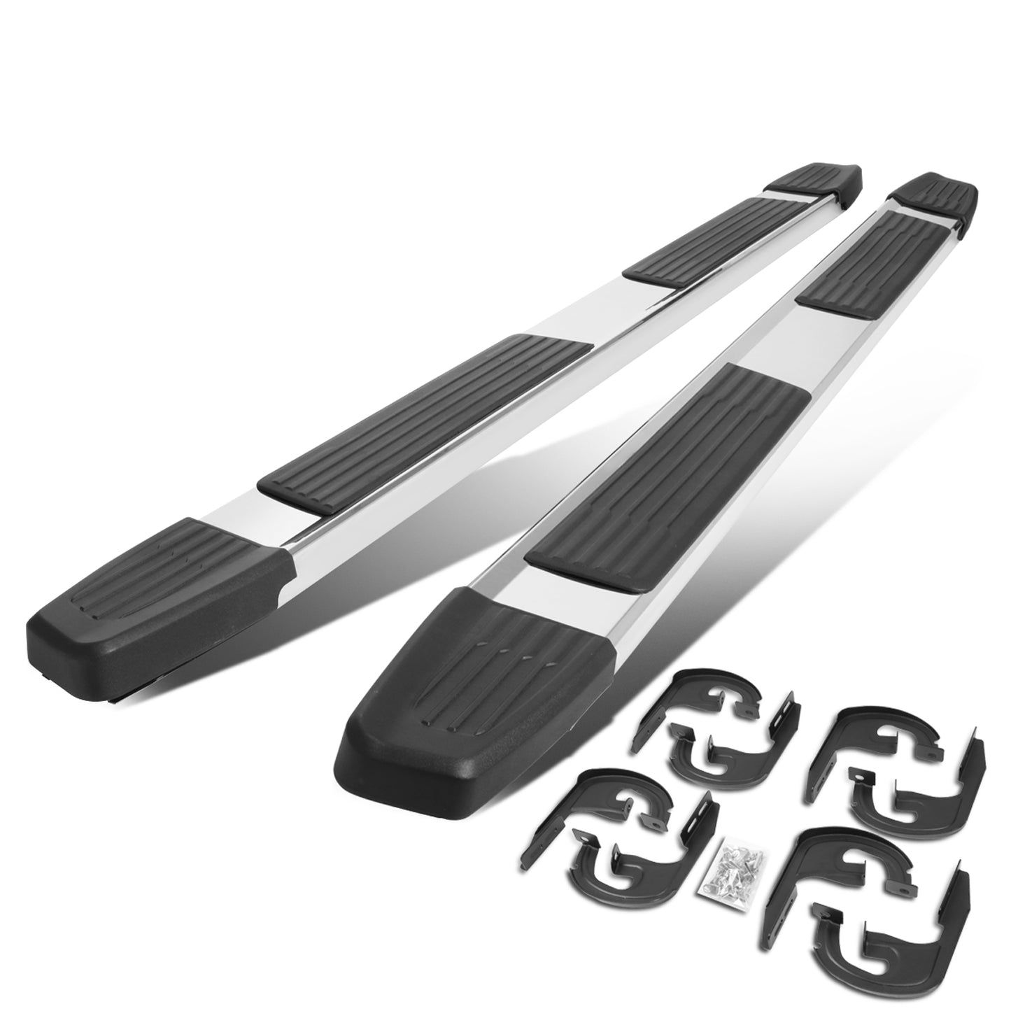 ESTRIBOS 5.25" - 04-14 FORD F-150 - CREW CAB - CHROME / BLACK