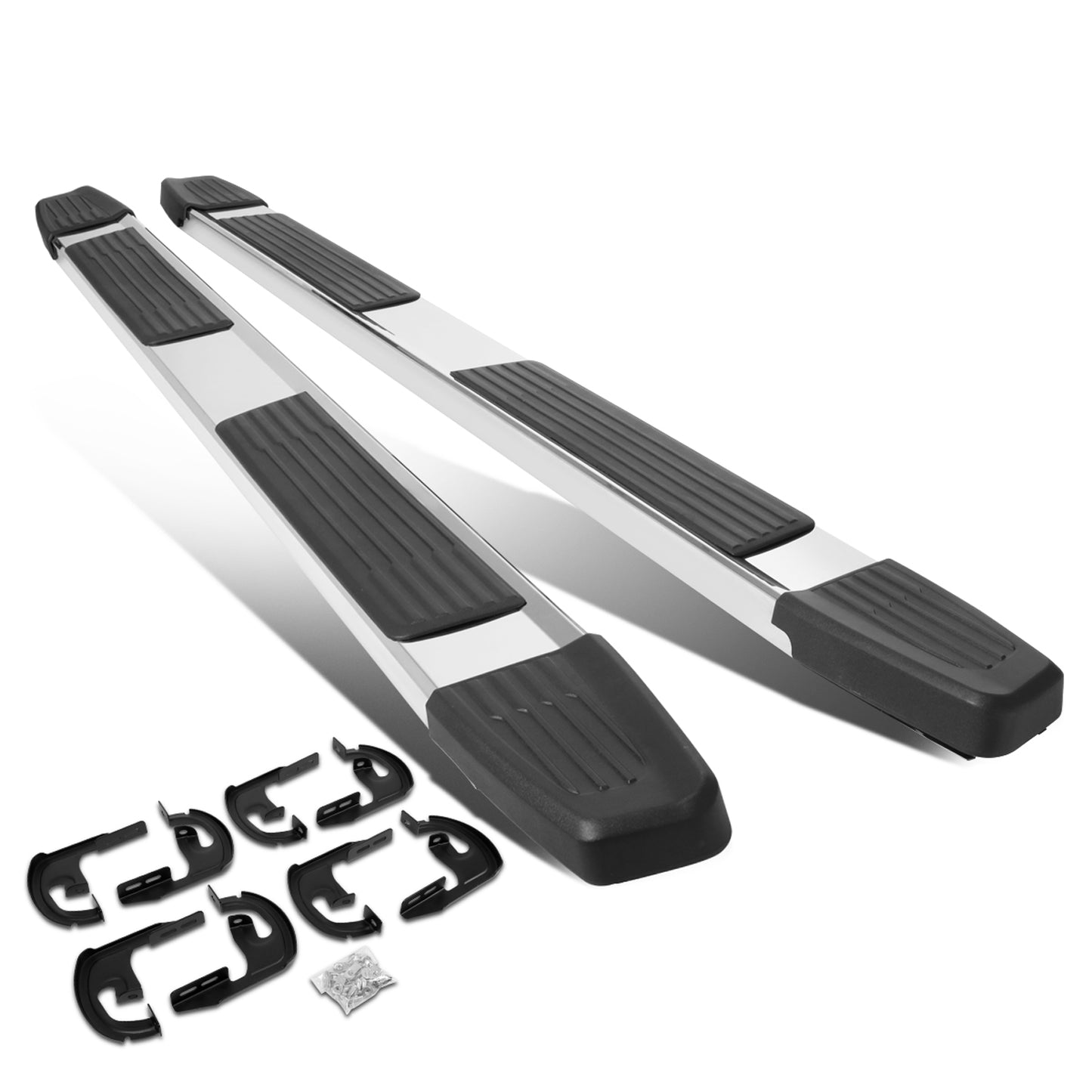 ESTRIBOS 5.25" - 04-14 FORD F-150 - EXTENDED CAB - CHROME / BLACK