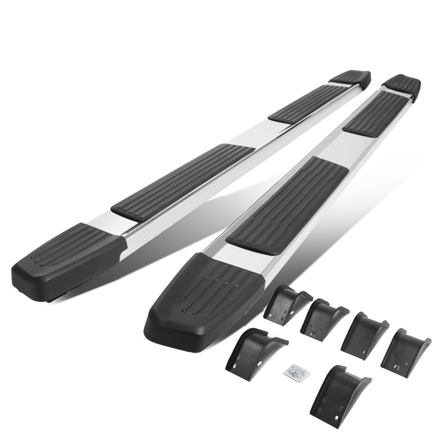 ESTRIBOS 5.25" - 09-18 DODGE RAM 1500 / 10-20 DODGE RAM 2500, 3500 - EXTENDED CAB - CHROME/ BLACK