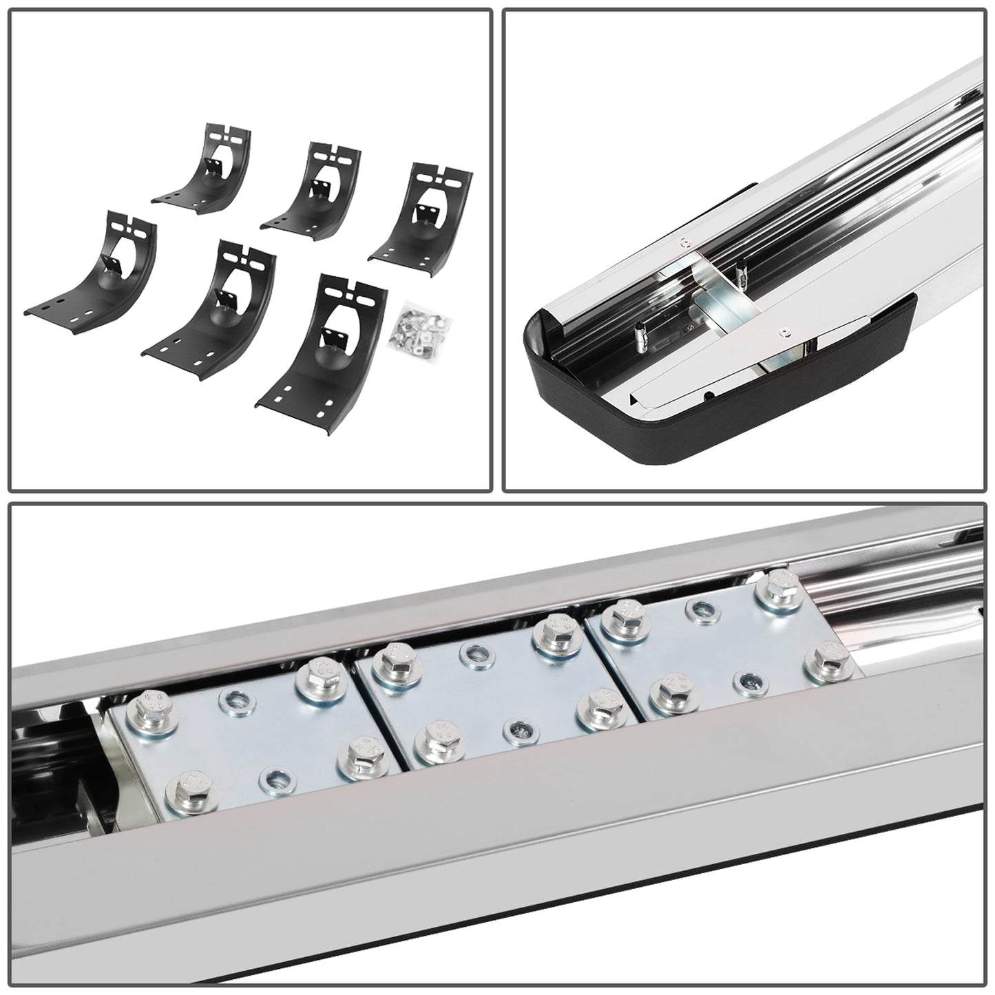 ESTRIBOS 5.25" - 09-18 DODGE RAM 1500 / 11-20 DODGE RAM 2500, 3500 / 2019 DODGE RAM 1500 CLASSIC - CREW CAB - CHROME / BLACK