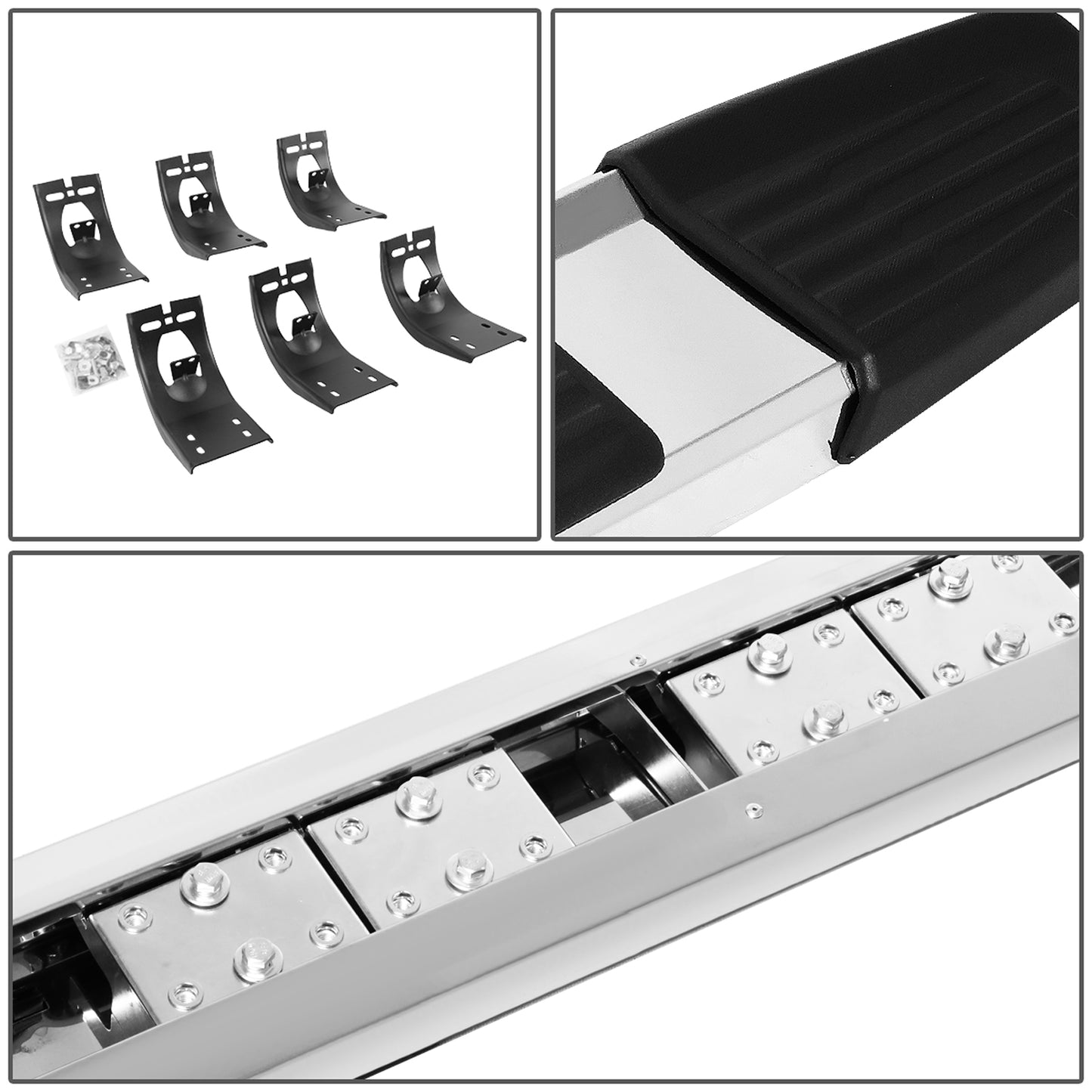 ESTRIBOS 5.25" - 09-18 DODGE RAM 1500 / 11-20 DODGE RAM 2500, 3500 / 2019 DODGE RAM 1500 CLASSIC - EXTENDED CAB - CHROME / BLACK