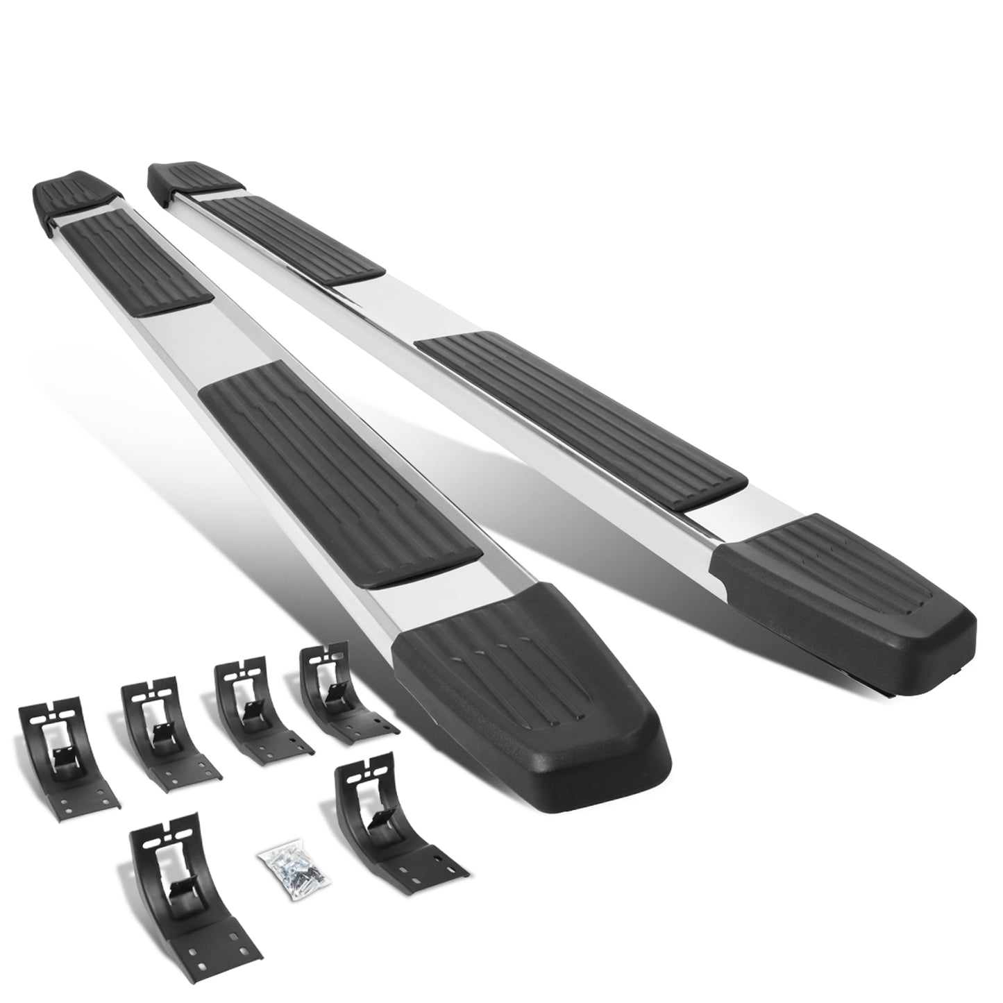 ESTRIBOS 5.25" - 09-18 DODGE RAM 1500 / 10-20 DODGE RAM 2500, 3500 - CREW CAB - CHROME/ BLACK