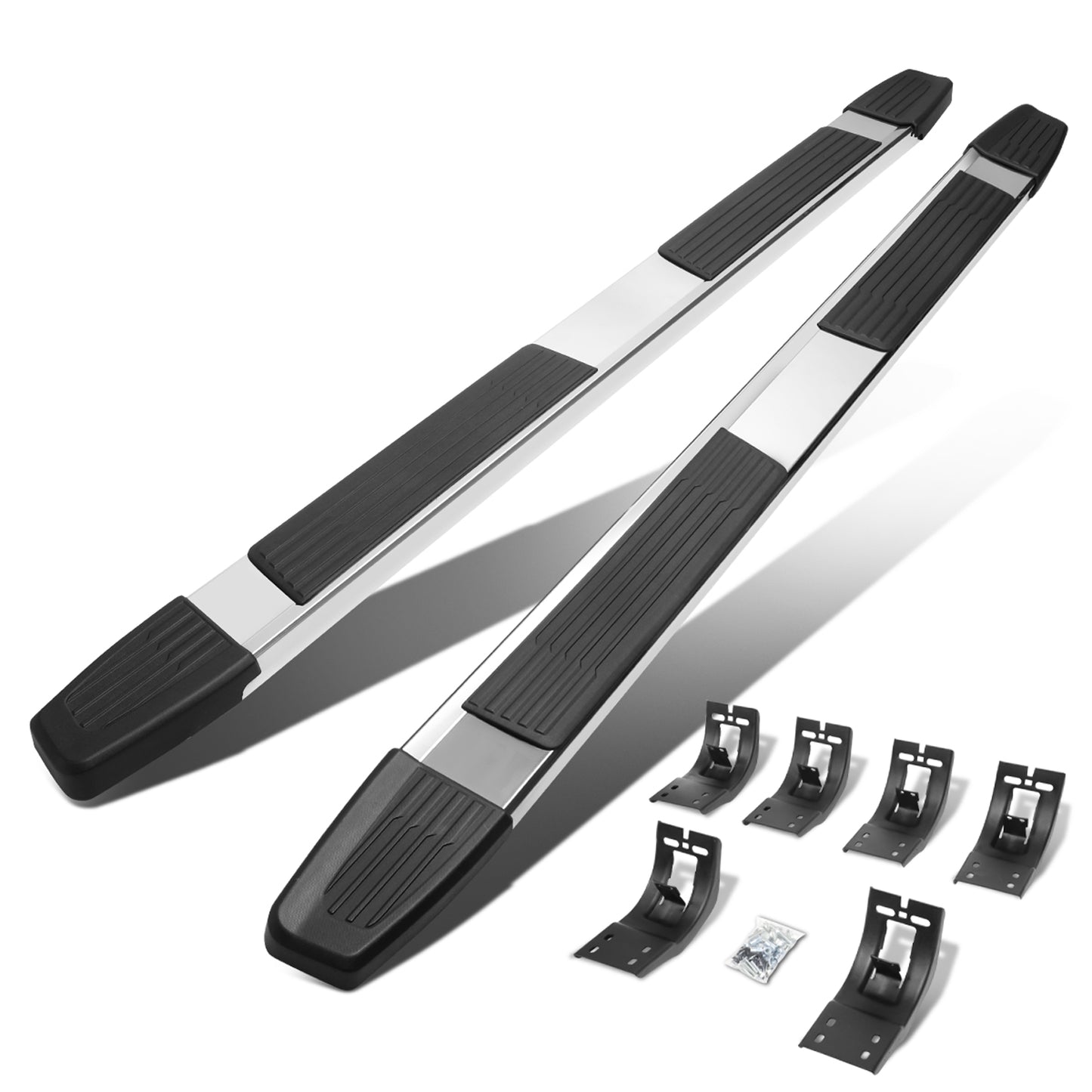 ESTRIBOS 5.25" - 09-18 DODGE RAM 1500 / 10-20 DODGE RAM 2500, 3500 - CREW CAB - CHROME/ BLACK