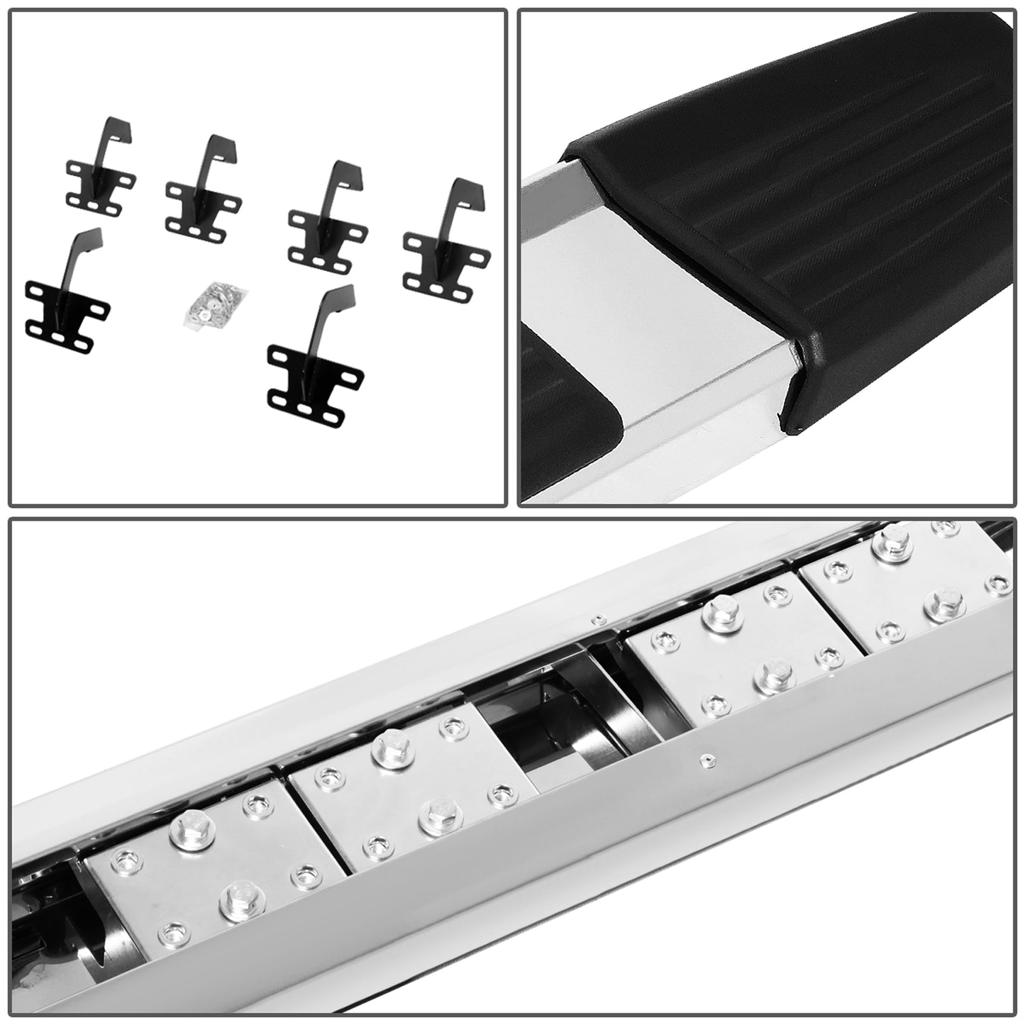 ESTRIBOS 5.25" - 19-20 DODGE RAM 1500 - CREW CAB - CHROME / BLACK