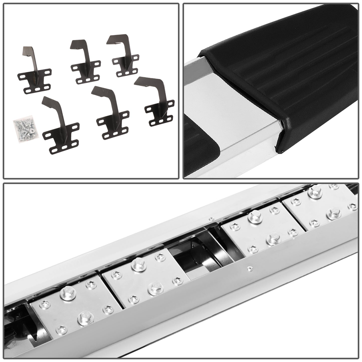 ESTRIBOS 5.25" - 19-20 DODGE RAM 1500 - EXTENDED CAB - CHROME / BLACK