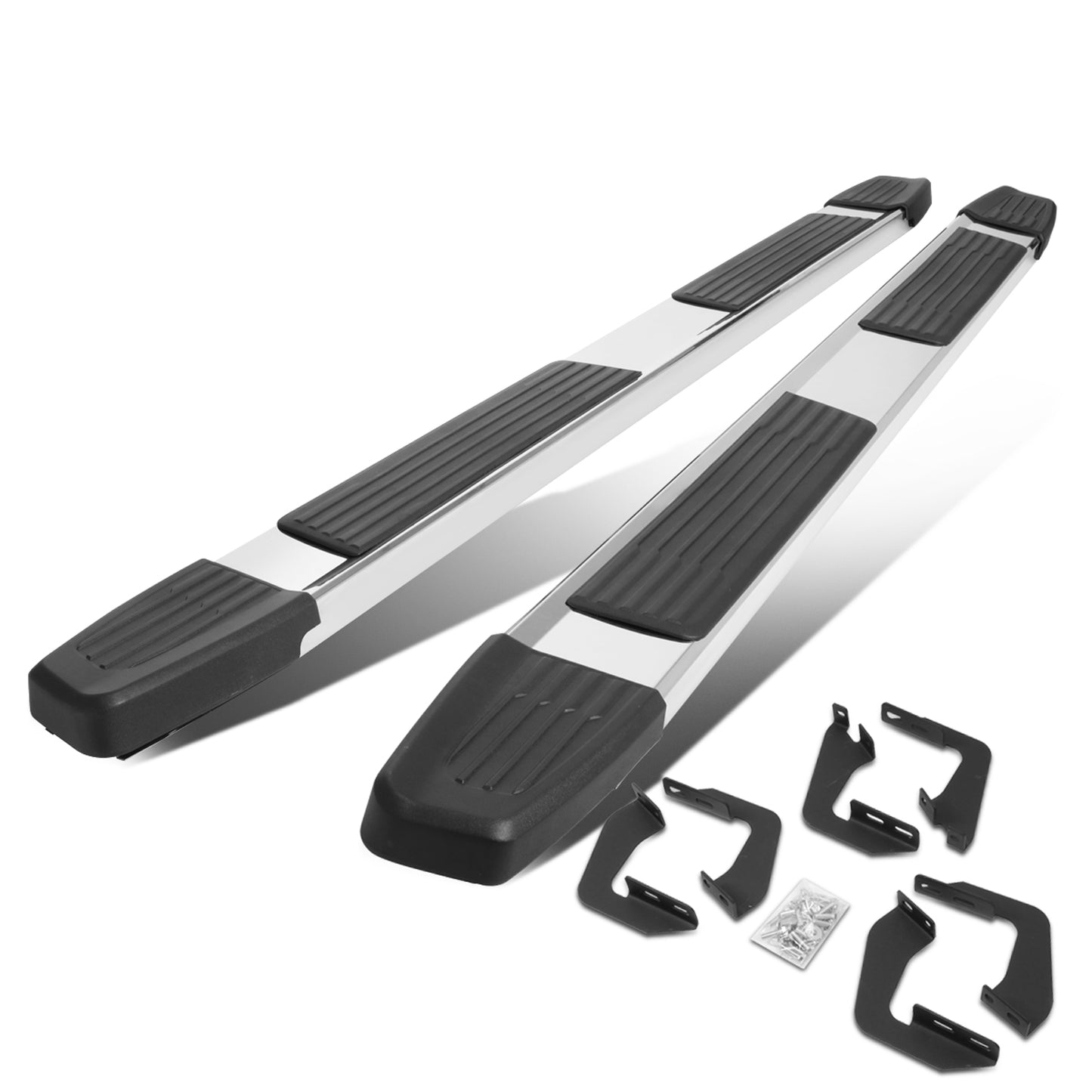 ESTRIBOS 6" - 07-21 TOYOTA TUNDRA - DOUBLE CAB - CHROME / BLACK