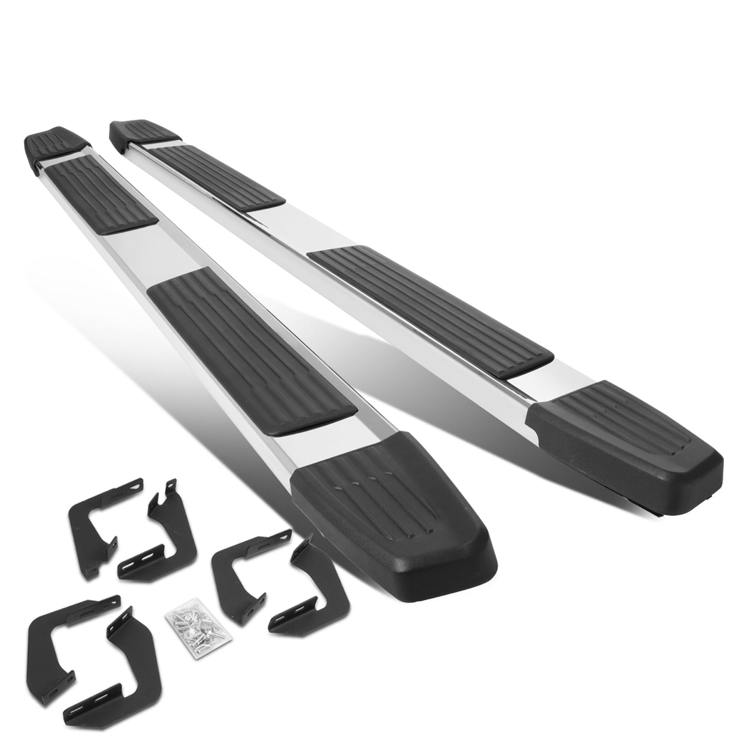 ESTRIBOS 6" - 07-21 TOYOTA TUNDRA - DOUBLE CAB - CHROME / BLACK