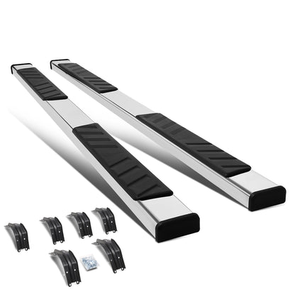 ESTRIBOS 5" - 99-16 FORD F-150, F-250, F-350, F-450 - CREW CAB - CHROME / BLACK