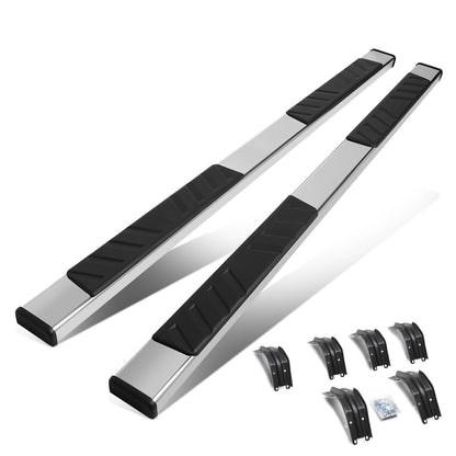 ESTRIBOS 5" - 99-16 FORD F-150, F-250, F-350, F-450 - CREW CAB - CHROME / BLACK