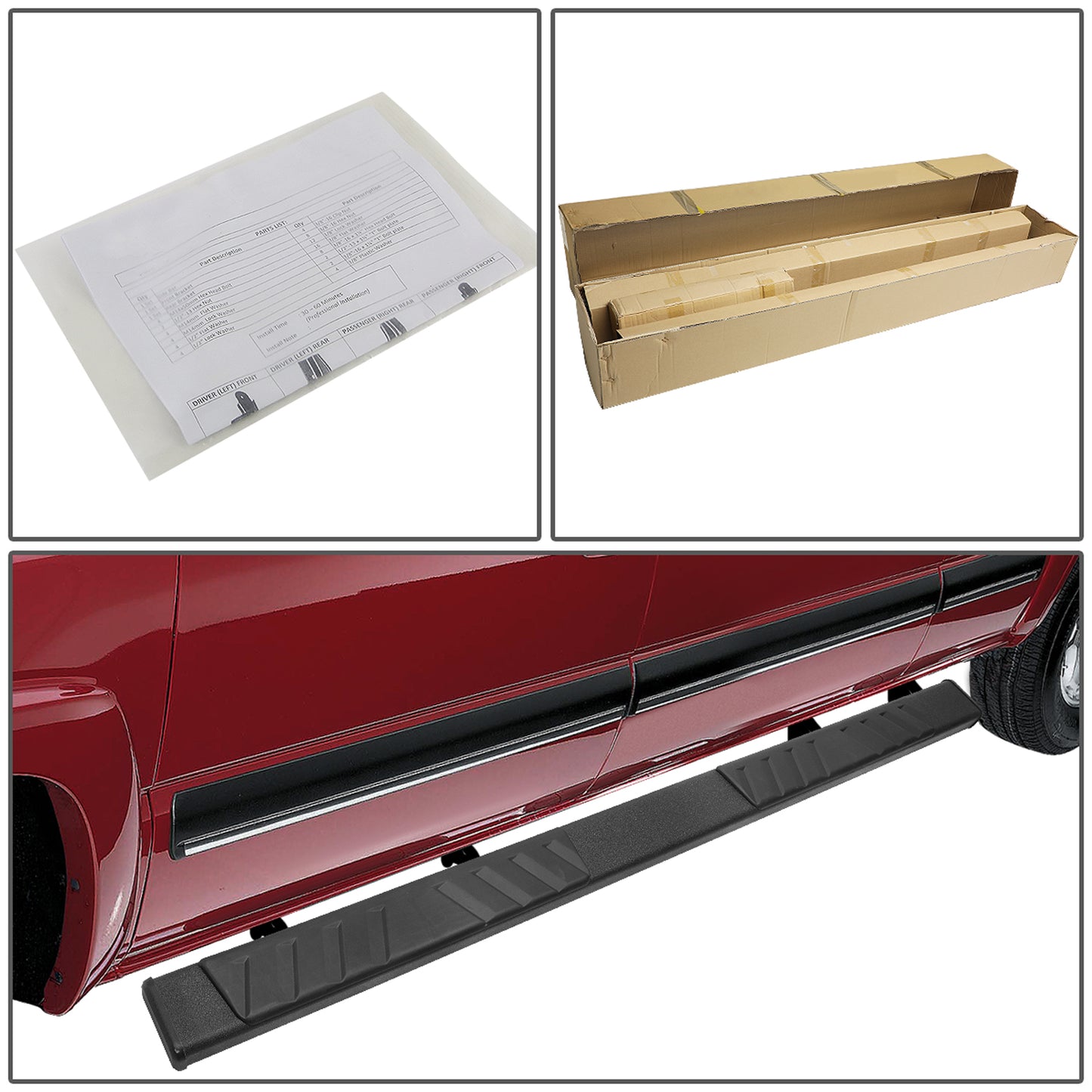 ESTRIBOS 5" - 09-18 DODGE RAM 1500 / 10-20 DODGE RAM 2500, 3500 - EXTENDED CAB - BLACK