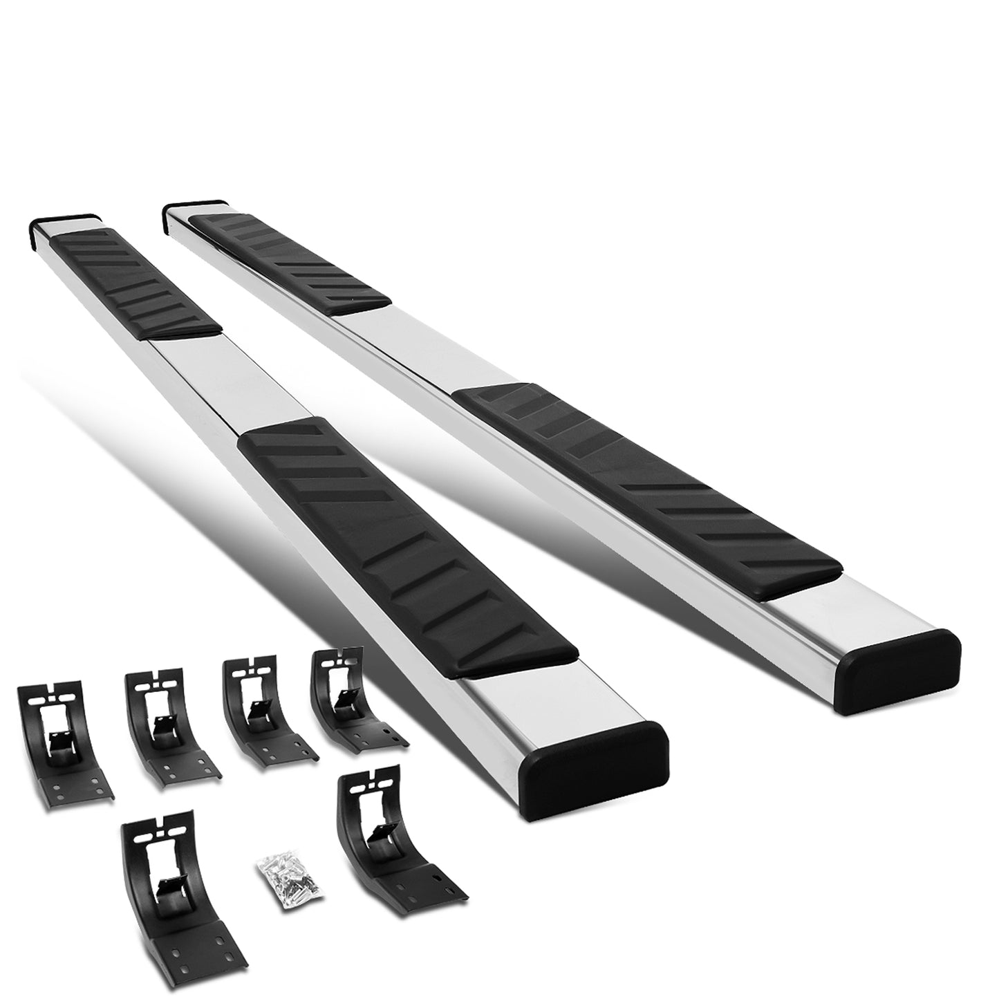 ESTRIBOS 5" - 09-18 DODGE RAM 1500 / 10-20 DODGE RAM 2500, 3500 - CREW CAB - CHROME / BLACK