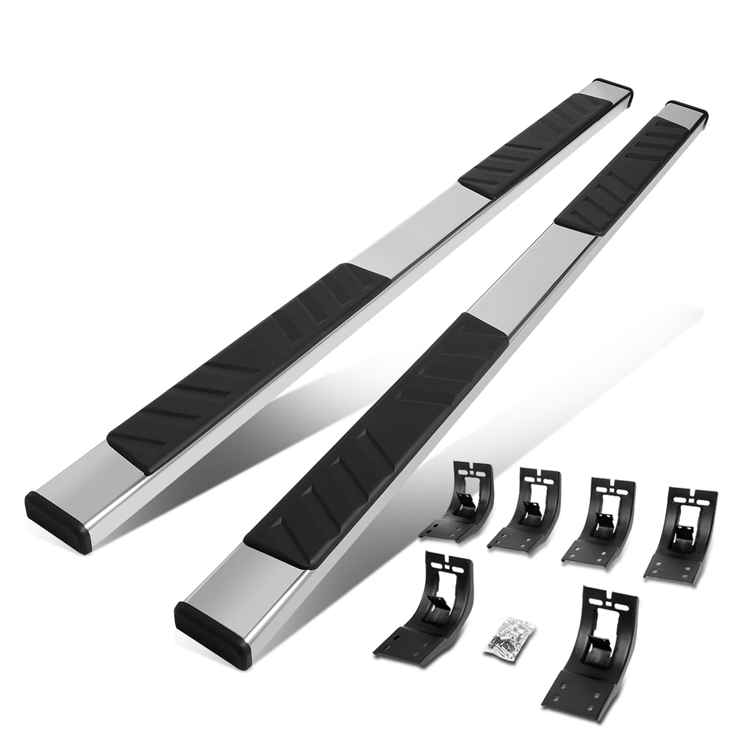 ESTRIBOS 5" - 09-18 DODGE RAM 1500 / 10-20 DODGE RAM 2500, 3500 - CREW CAB - CHROME / BLACK