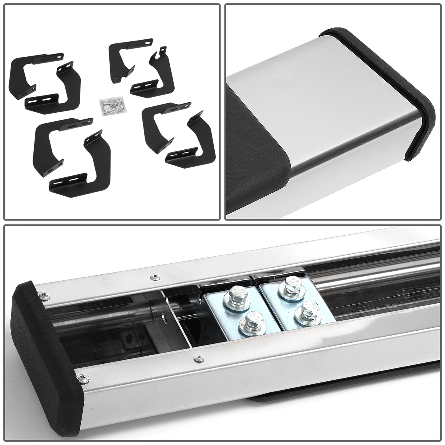 ESTRIBOS 5" - 07-21 TOYOTA TUNDRA - CREWMAX - CHROME / BLACK