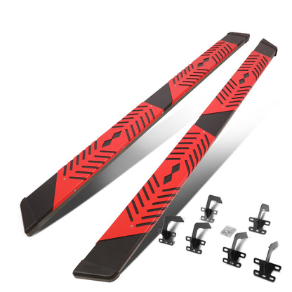 ESTRIBOS 5.5" - 09-18 DODGE RAM 1500 / 11-20 DODGE RAM 2500, 3500 / 2019 DODGE RAM 1500 CLASSIC - CREW CAB - BLACK / RED