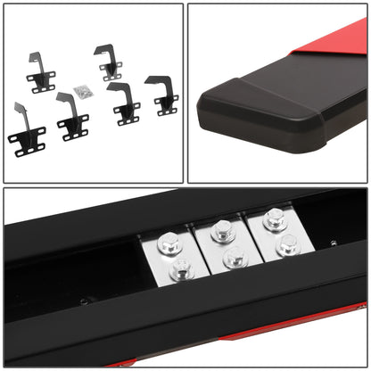 ESTRIBOS 5.5" - 09-18 DODGE RAM 1500 / 11-20 DODGE RAM 2500, 3500 / 2019 DODGE RAM 1500 CLASSIC - CREW CAB - BLACK / RED