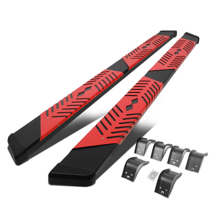 ESTRIBOS 5.5" - 09-18 DODGE RAM 1500 / 11-20 DODGE RAM 2500, 3500 / 2019 DODGE RAM 1500 CLASSIC - EXTENDED CAB - BLACK / RED