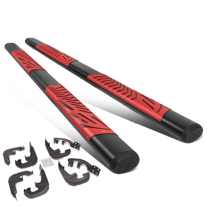 ESTRIBOS 5" - 19-20 CHEVY SILVERADO 1500, GMC SIERRA 1500 / 2020 CHEVY SILVERADO 2500HD, SILVERADO 3500HD, GMC SIERRA 2500HD, SIERRA 3500HD - BLACK / RED