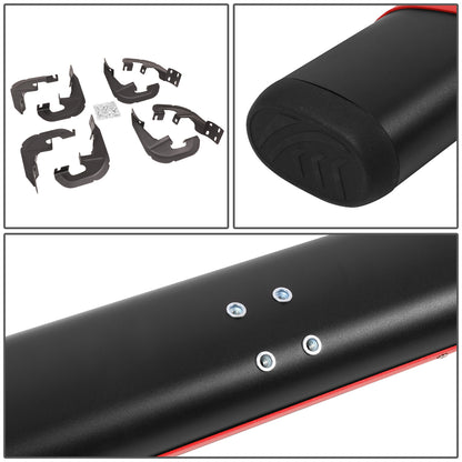 ESTRIBOS 5" - 19-20 CHEVY SILVERADO 1500, GMC SIERRA 1500 / 2020 CHEVY SILVERADO 2500HD, SILVERADO 3500HD, GMC SIERRA 2500HD, SIERRA 3500HD - BLACK / RED