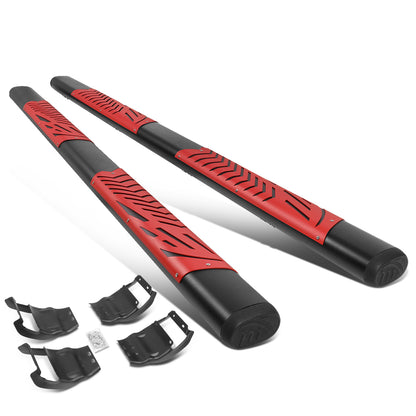 ESTRIBOS 5" - 15-20 FORD F-150 / 17-20 FORD F-250, F-350 - CREW CAB - BLACK / RED