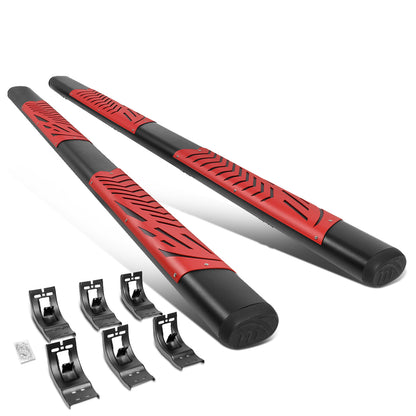 ESTRIBOS 5" - 09-18 DODGE RAM 1500 / 10-20 DODGE RAM 2500, 3500 - CREW CAB - BLACK / RED