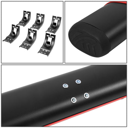 ESTRIBOS 5" - 09-18 DODGE RAM 1500 / 10-20 DODGE RAM 2500, 3500 - CREW CAB - BLACK / RED