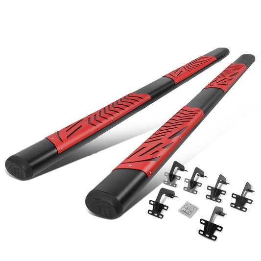 ESTRIBOS 5" - 19-20 DODGE RAM 1500 - CREW CAB - BLACK / RED