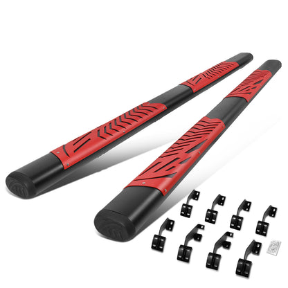 ESTRIBOS 5" - 07-21 TOYOTA TUNDRA - CREWMAX - BLACK / RED