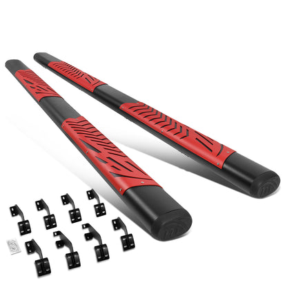 ESTRIBOS 5" - 07-21 TOYOTA TUNDRA - CREWMAX - BLACK / RED