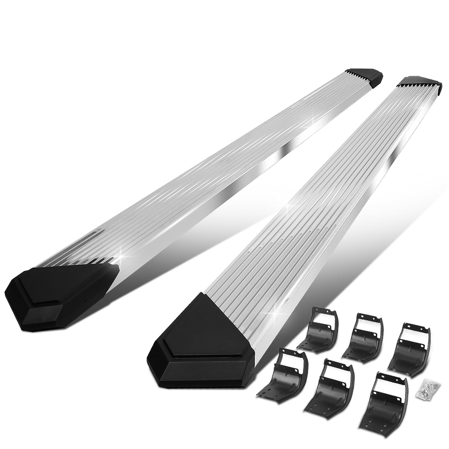 ESTRIBOS 6" - 15-20 FORD F-150 / 17-20 FORD F-250, F-350 - CREW CAB - CHROME / BLACK