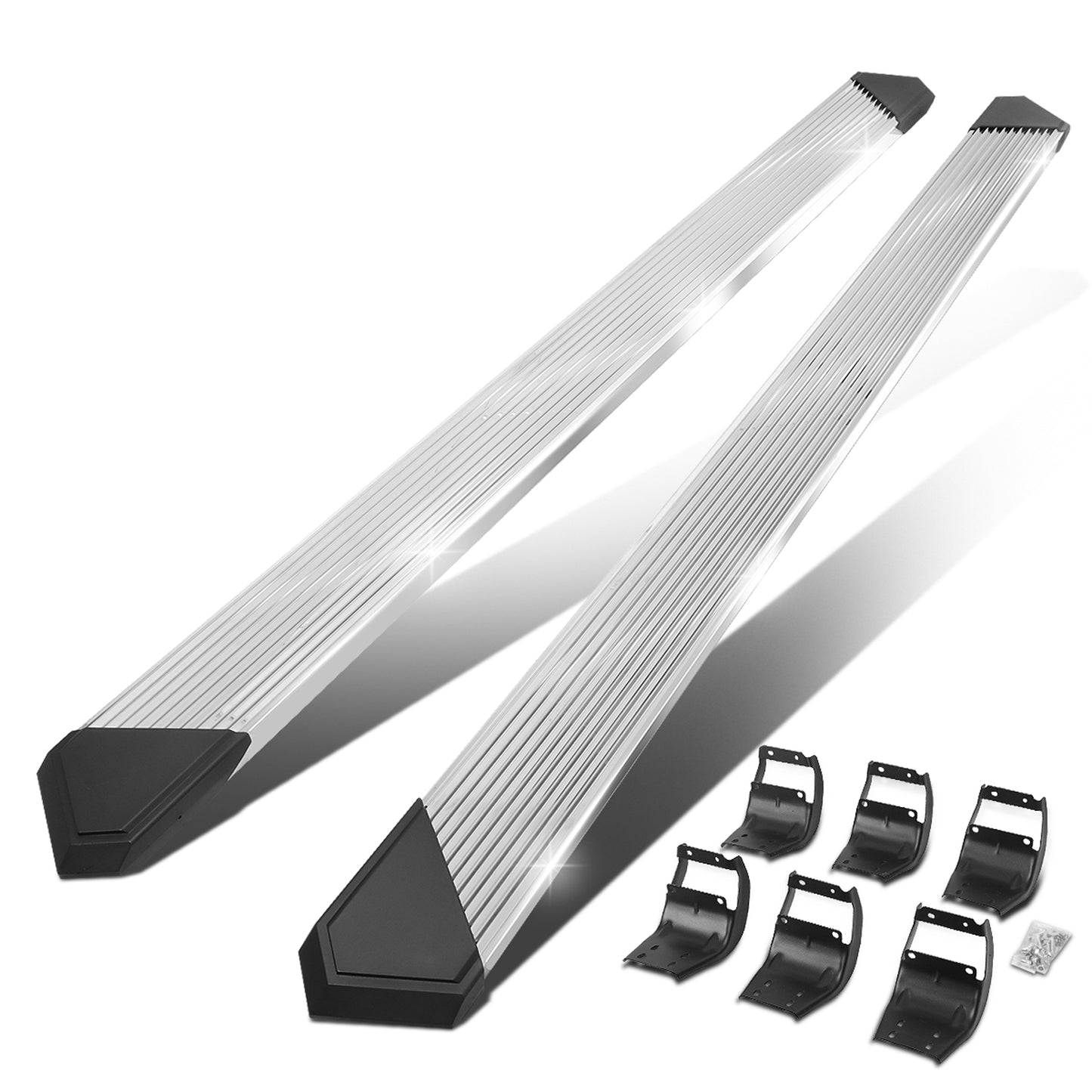 ESTRIBOS 6" - 15-20 FORD F-150 / 17-20 FORD F-250, F-350 - CREW CAB - CHROME / BLACK