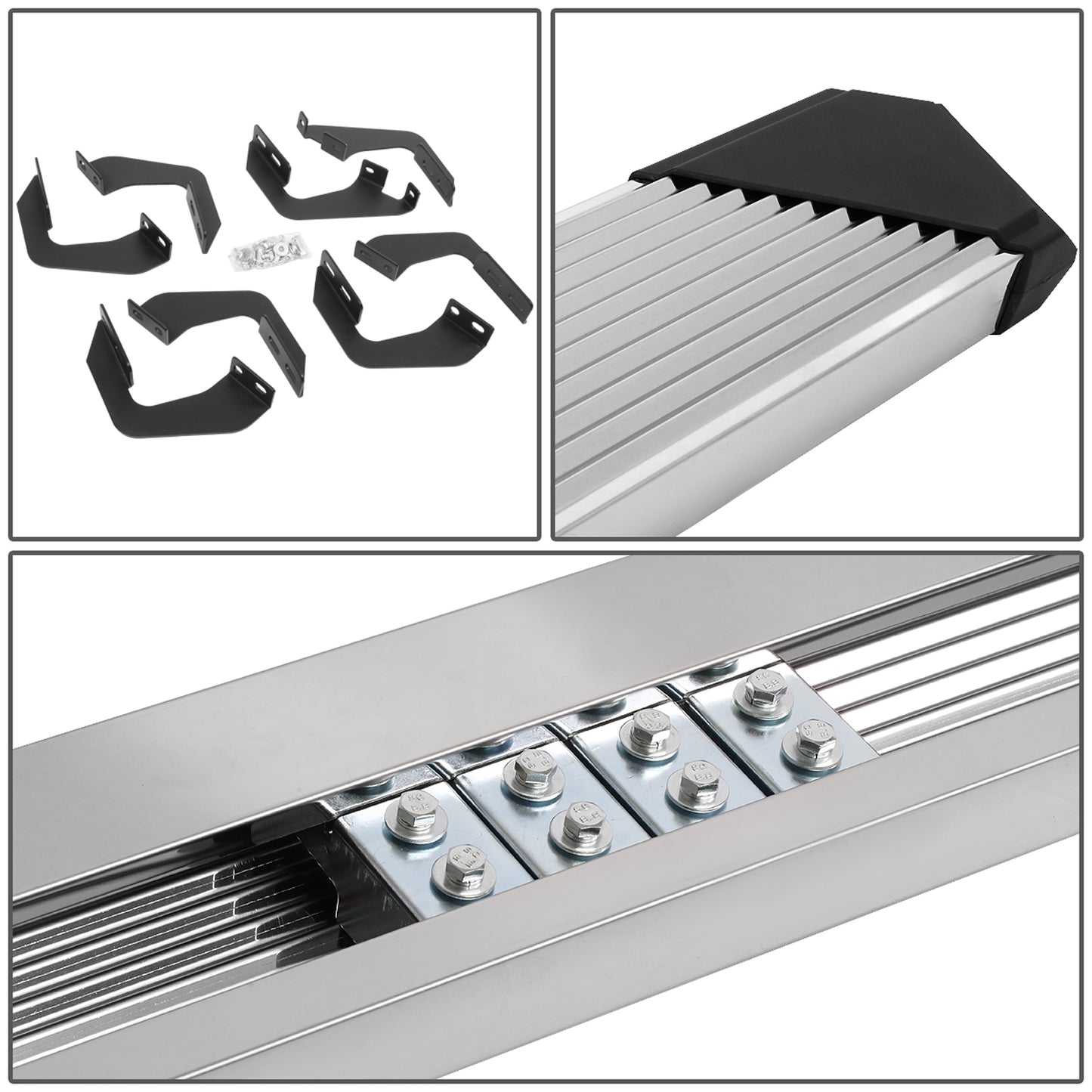 ESTRIBOS 6" - 07-21 TOYOTA TUNDRA - CREWMAX - CHROME / BLACK