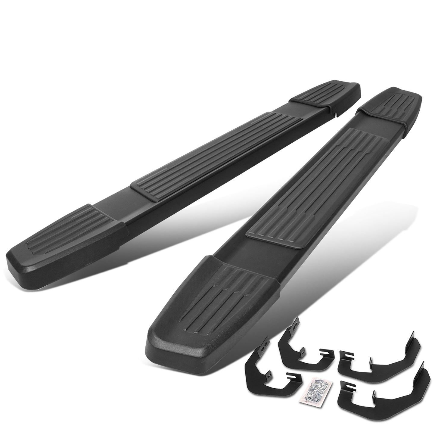 ESTRIBOS 6" - ALUMINUM - 07-18 CHEVY SILVERADO 1500, GMC SIERRA 1500 / 07-19 CHEVY SILVERADO 2500HD, SILVERADO 3500HD, GMC SIERRA 2500HD, SIERRA 3500HD - REGULAR CAB - BLACK