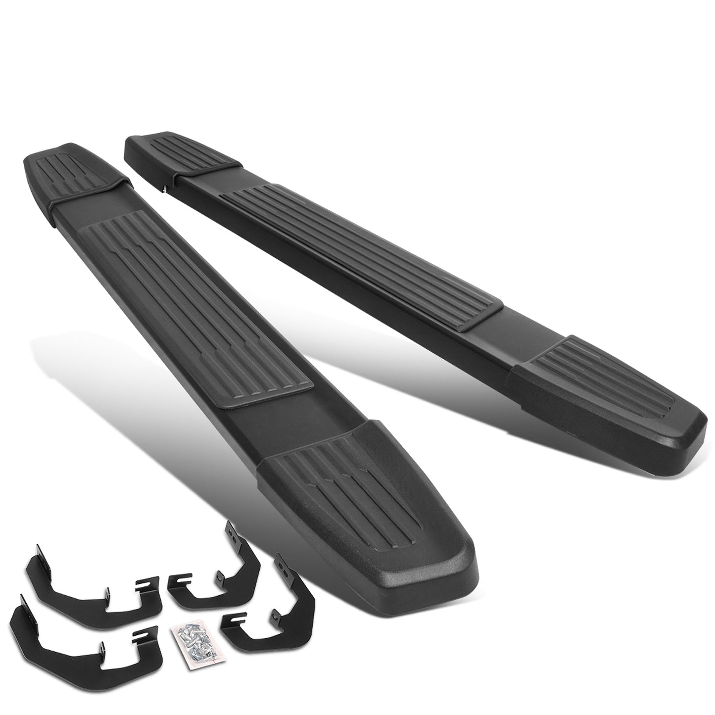 ESTRIBOS 6" - ALUMINUM - 07-18 CHEVY SILVERADO 1500, GMC SIERRA 1500 / 07-19 CHEVY SILVERADO 2500HD, SILVERADO 3500HD, GMC SIERRA 2500HD, SIERRA 3500HD - REGULAR CAB - BLACK