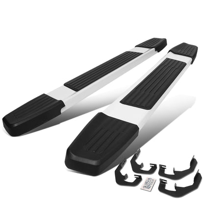 ESTRIBOS 6" - ALUMINUM - 07-18 CHEVY SILVERADO 1500, GMC SIERRA 1500 / 07-19 CHEVY SILVERADO 2500HD, SILVERADO 3500HD, GMC SIERRA 2500HD, SIERRA 3500HD - REGULAR CAB - SILVER / BLACK