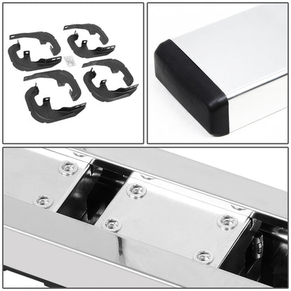 ESTRIBOS 5" - HONEYCOMB STEP PAD - 19-20 CHEVY SILVERADO 1500, GMC SIERRA 1500 / 2020 CHEVY SILVERADO 2500HD, SILVERADO 3500HD, GMC SIERRA 2500HD, SIERRA 3500HD - CREW CAB - CHROME / BLACK