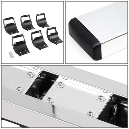 ESTRIBOS 5" - HONEYCOMB STEP PAD - 15-20 FORD F-150 / 17-20 FORD F-250, F-350 SUPER DUTY - EXTENDED CAB - CHROME / BLACK