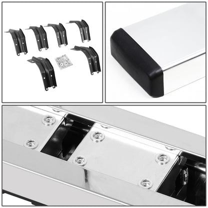 ESTRIBOS 5" - HONEYCOMB STEP PAD - 99-16 FORD F-250, F-350, F-450, F-550 SUPER DUTY - CREW CAB - CHROME / BLACK