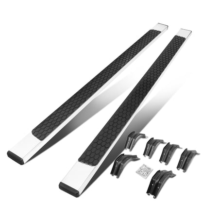 ESTRIBOS 5" - HONEYCOMB STEP PAD - 99-16 FORD F-250, F-350, F-450, F-550 SUPER DUTY - EXTENDED CAB - CHROME / BLACK